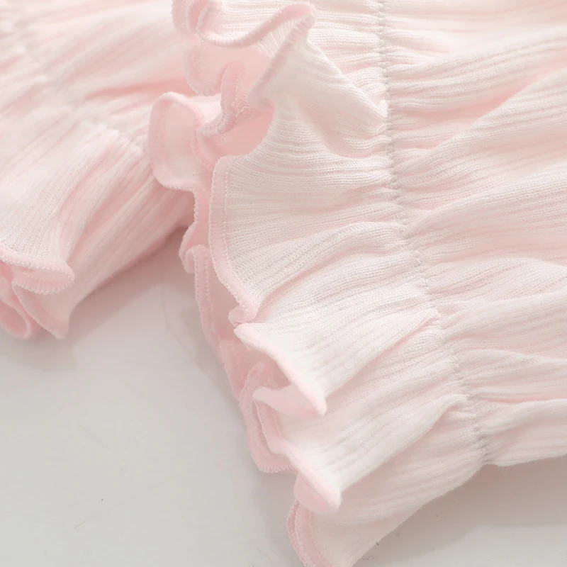 Title 2, Baby Girls Pure Color Short-sleeved Cropped Tr...