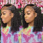 Peruca Frontal de Renda Cabelo Sintético Touca de Cabelo Renda Tecida à Mão para um visual natural e confortável — foto 3