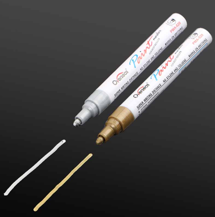Caneta marcador de tinta metálica branca para pneus, DIY, álbuns e assinaturas. Ideal para detalhes e personalização. Crie designs únicos e duradouros. — foto 1