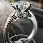 Anel de diamante artificial estilo coreano com quatro garras, moda de luxo acessível, brilho elegante e charmoso, joia perfeita. — foto 4