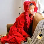Hooded red robe