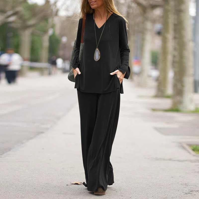 Damesmode trainingspak 2-delig lange mouw set, ideaal voor sport en vrije tijd, combineert comfort en stijl, perfect voor fitness, yoga of casual wear. — foto 3