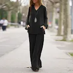 Damesmode trainingspak 2-delig lange mouw set, ideaal voor sport en vrije tijd, combineert comfort en stijl, perfect voor fitness, yoga of casual wear. — foto 3