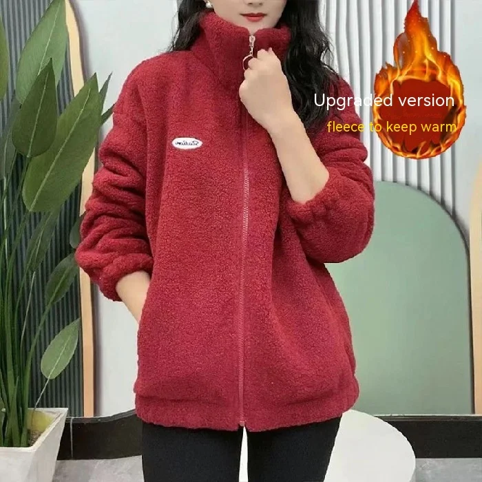 Fleece Lined Women's Thick Lambskin Coat. Warm and comfortable winter wear. Offers elegant protection from the cold. Per — photo 2