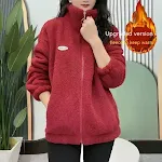 Fleece Lined Women's Thick Lambskin Coat. Warm and comfortable winter wear. Offers elegant protection from the cold. Per — photo 2