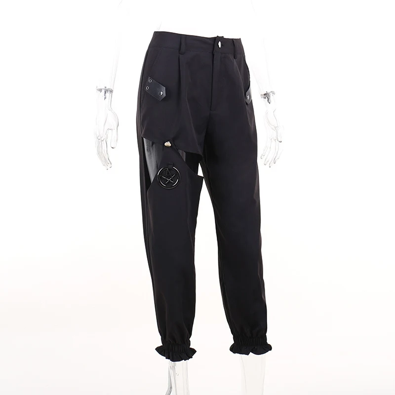 Title 7, Pantalones Cargo Anchos Goth Punk Track Sueltos...