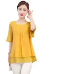 Women's Summer Plus Size Loose Top Chiffon Shirt, a comfortable and breezy option for warm weather, offering a relaxed f — photo 5