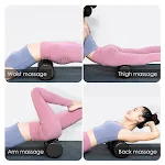 Rolo de massagem preto brilhante Epp para yoga, coluna fitness. Alivia tensões musculares, melhora a flexibilidade e reduz dores. Equipamento essencial. — foto 1
