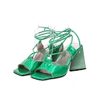 Cross strap triangle heel high ladies sandals, stylish and comfortable footwear, perfect for special occasions and every — photo 1