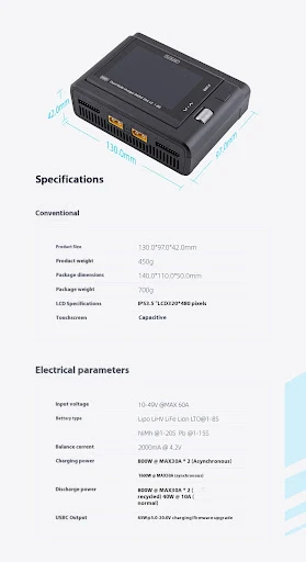 Title 10, ToolkitRC M8D Dual Charger High Power Input for...