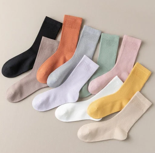 Title 1, Womens Cotton Macarons Solid Color Socks. Soft...