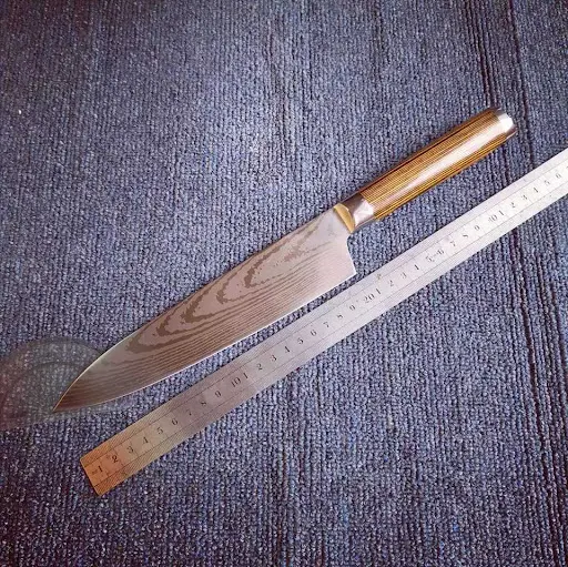 Title 6, Faca de chef com padrão Damasco para culinária ...