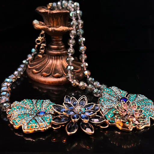 Title 2, Colar Vintage Ocidental Antigo com Flores para ...