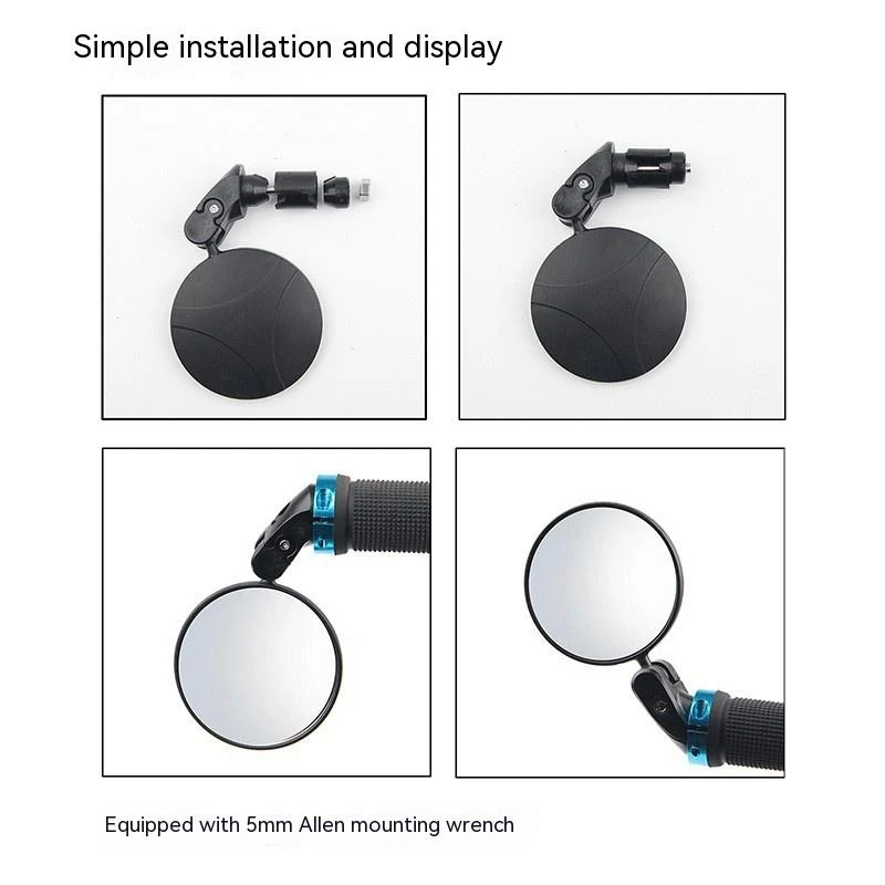 Mountain Highway Vehicle Foldable Convex Rearview Mirror Wider field of view Easy installation Enhanced safety on journe — photo 3