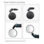 Mountain Highway Vehicle Foldable Convex Rearview Mirror Wider field of view Easy installation Enhanced safety on journe — photo 3