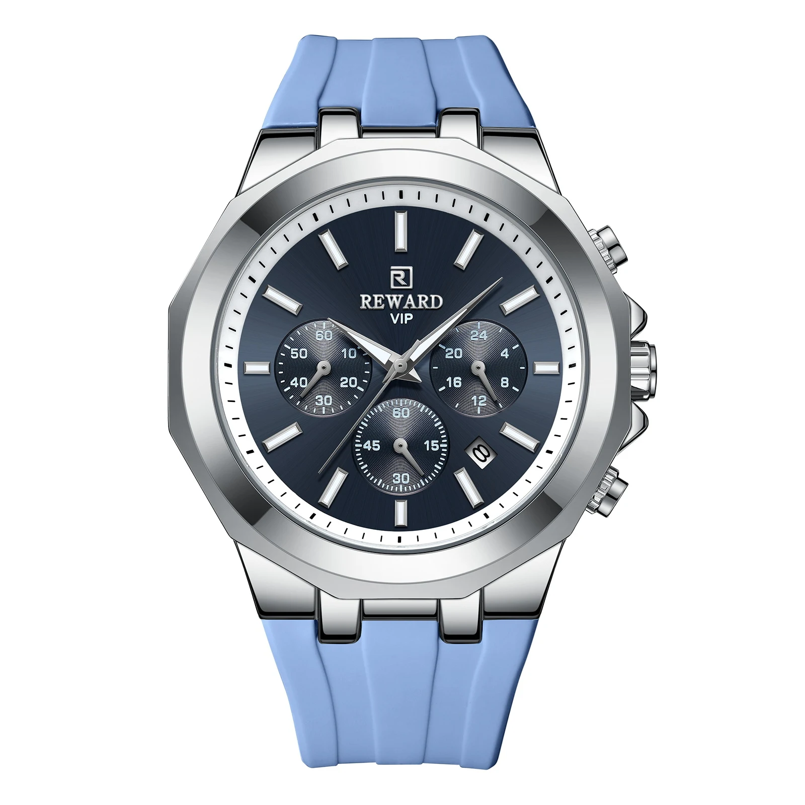 Relógio esportivo de quartzo masculino com pulseira de silicone. Conforto e estilo para atividades físicas e uso diário. — foto 2