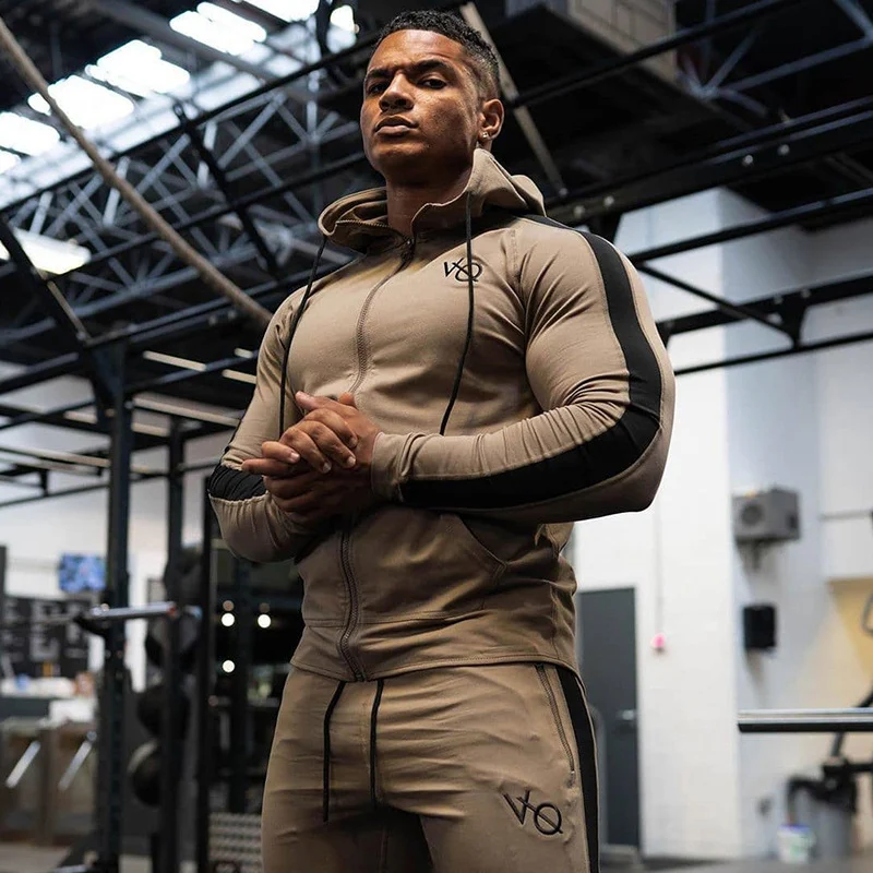 Jaqueta masculina de moletom esportiva com combinação de cores outono e inverno, perfeita para esportes e atividades ao ar livre, confortável e quente. — foto 8