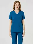 Peacock blue short sleeve suit