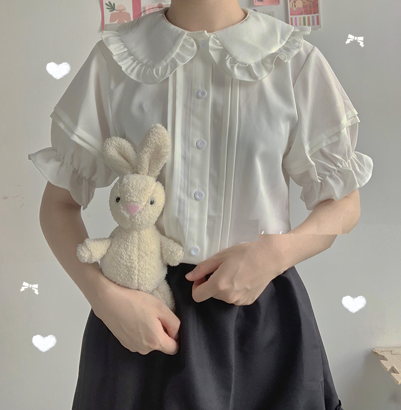 Title 3, Basic Short-sleeved Shirt With Fungus Edge And ...
