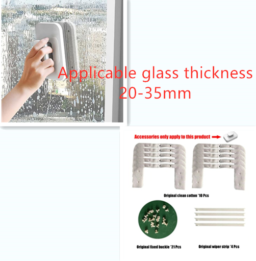 Magnetic double-sided wipe for windows and smooth surfaces. Cleans both sides simultaneously, saving time and effort whi — photo 4
