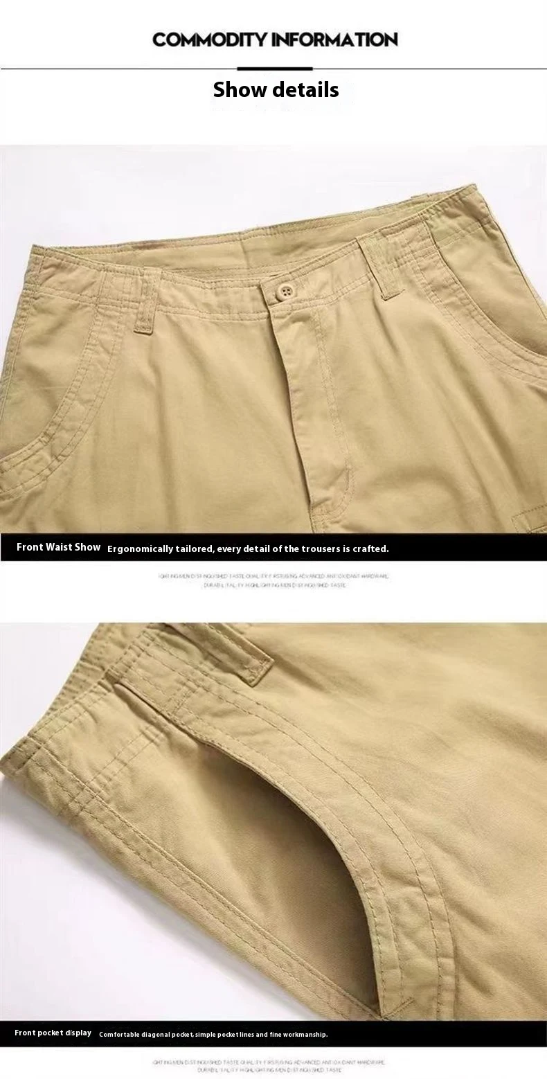 Fifth Pants Men's Workwear Shorts Casual Sports Pants Middle Length Pants Durable and Comfortable Men's Pants for Everyd — photo 7