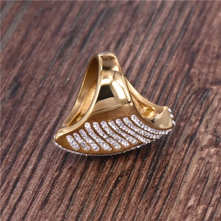 Title 3, Damen Clay Full Diamantring Titan Stahl Funkeln...