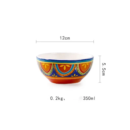 Title 6, Hand-painted ceramic salad pots and bowls, West...