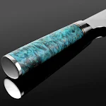 Stable Wooden Damascus Chef's Knife 8-Inch for precise cutting, slicing, and chopping. Enjoy effortless food preparation — photo 2