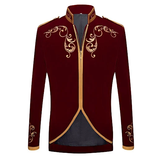 Title 4, Lace Stitching Prince Fashion Gold Embroidery J...