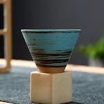 Stoneware Espresso Cup Creative With Base Vintage Ceramic. Enjoy your coffee in style with this unique and elegant espre — photo 5