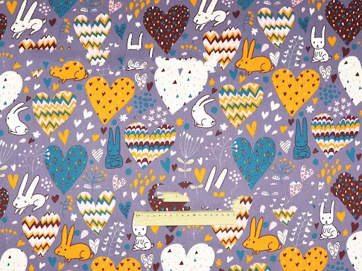 Title 3, Tessuto in twill di cotone con stampa ecologica...