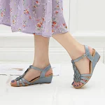 Women's Boho Bohemia Wedge Sandals for Party, Daily, and Beach Wear. Comfortable and stylish bohemian style shoes, perfe — photo 9