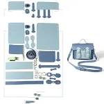 Dark blue and light blue