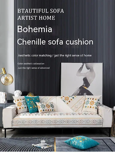 Title 14, Capa de almofada de sofá boêmia universal cheni...