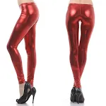 Damen Leggings aus hellem Leder mit Metallstruktur, für Nachtclubs, Punk-Look, schlank geschnitten. Frühlingstrend, neun Hosen. — foto 11