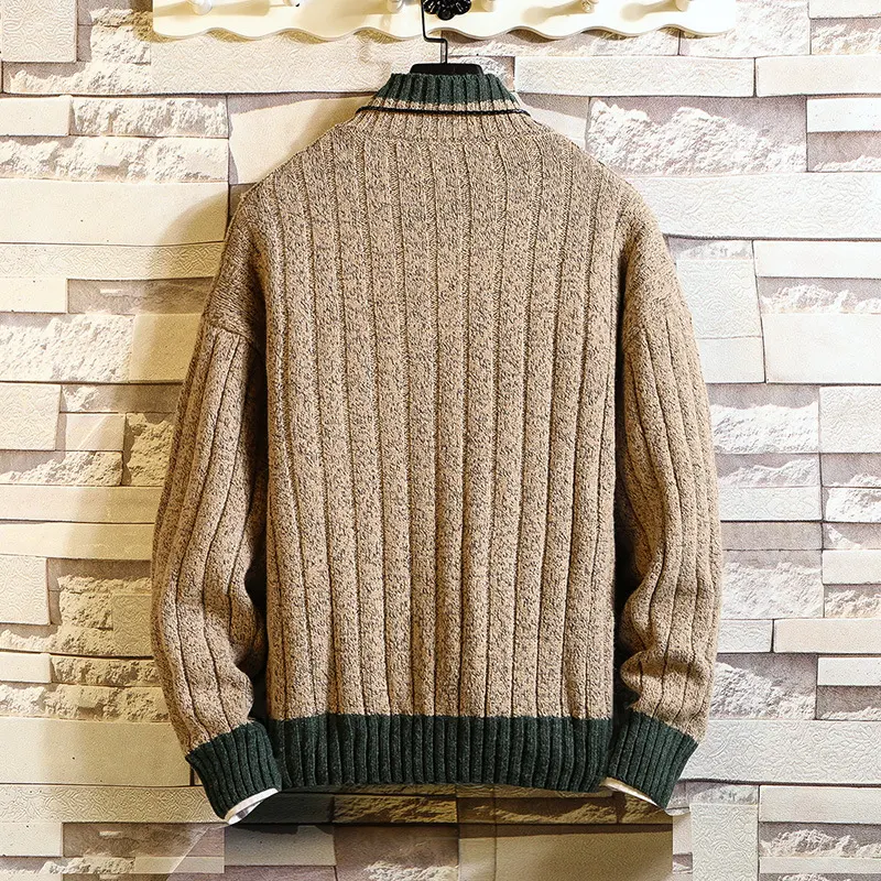 Title 4, Stand Up Collar Embroidered Sweater Bottoming S...