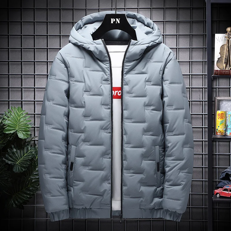 Men's down cotton winter hooded padded jacket. Warm, comfortable, and protective. Perfect for cold weather conditions. S — photo 14