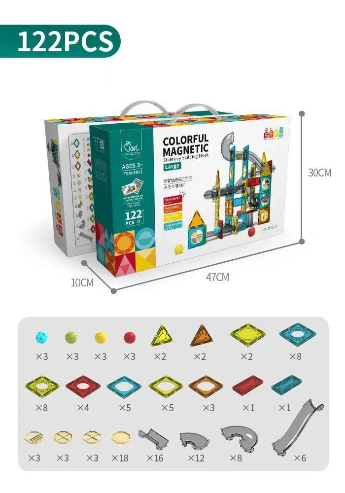 Blocos de Construção Magnéticos Variados para Crianças, Peças de Montar e Aprender. Brinquedo Educacional com Magnetismo, Leve e Monte! — foto 4