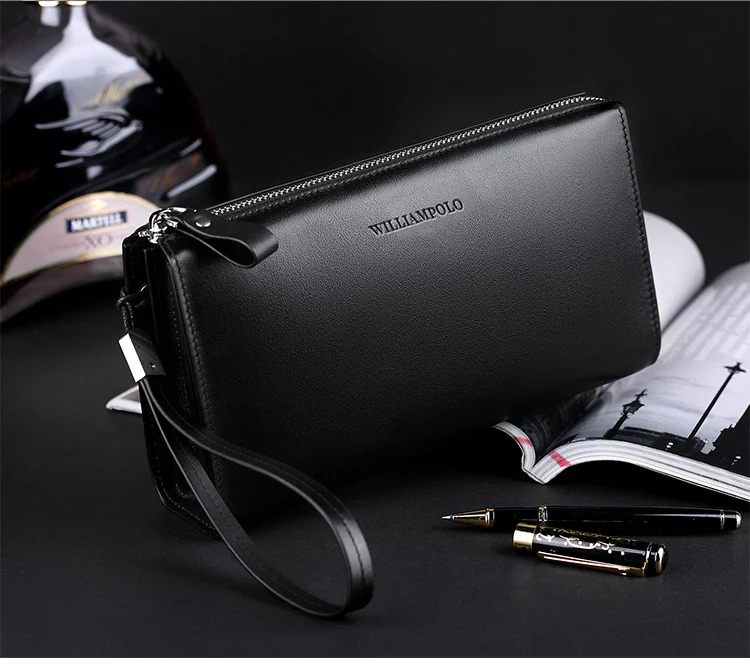 Bolsa de mão em couro legítimo para guardar dinheiro com estilo e segurança. Design elegante, compartimentos práticos e durabilidade garantida. — foto 10