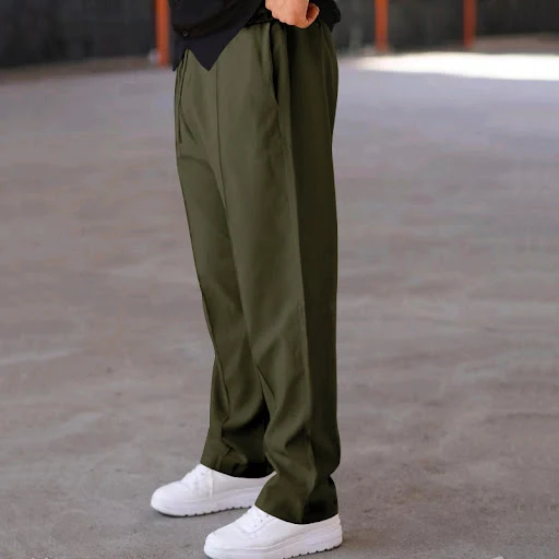 Title 5, Heren Sport Casual Losse Rechte Broek met Trekk...
