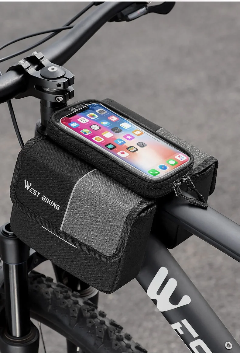 Bilateral Tube Touch Screen Saddle Bag. Easy access, secure mounting, ideal for cycling, protects your valuables and ess — photo 6