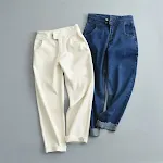 Neue High-Waist Damen Haremshosen mit gekräuseltem Saum. Bequeme Stoffhose für einen stilvollen Auftritt. Perfekt für jeden Anlass. — foto 2