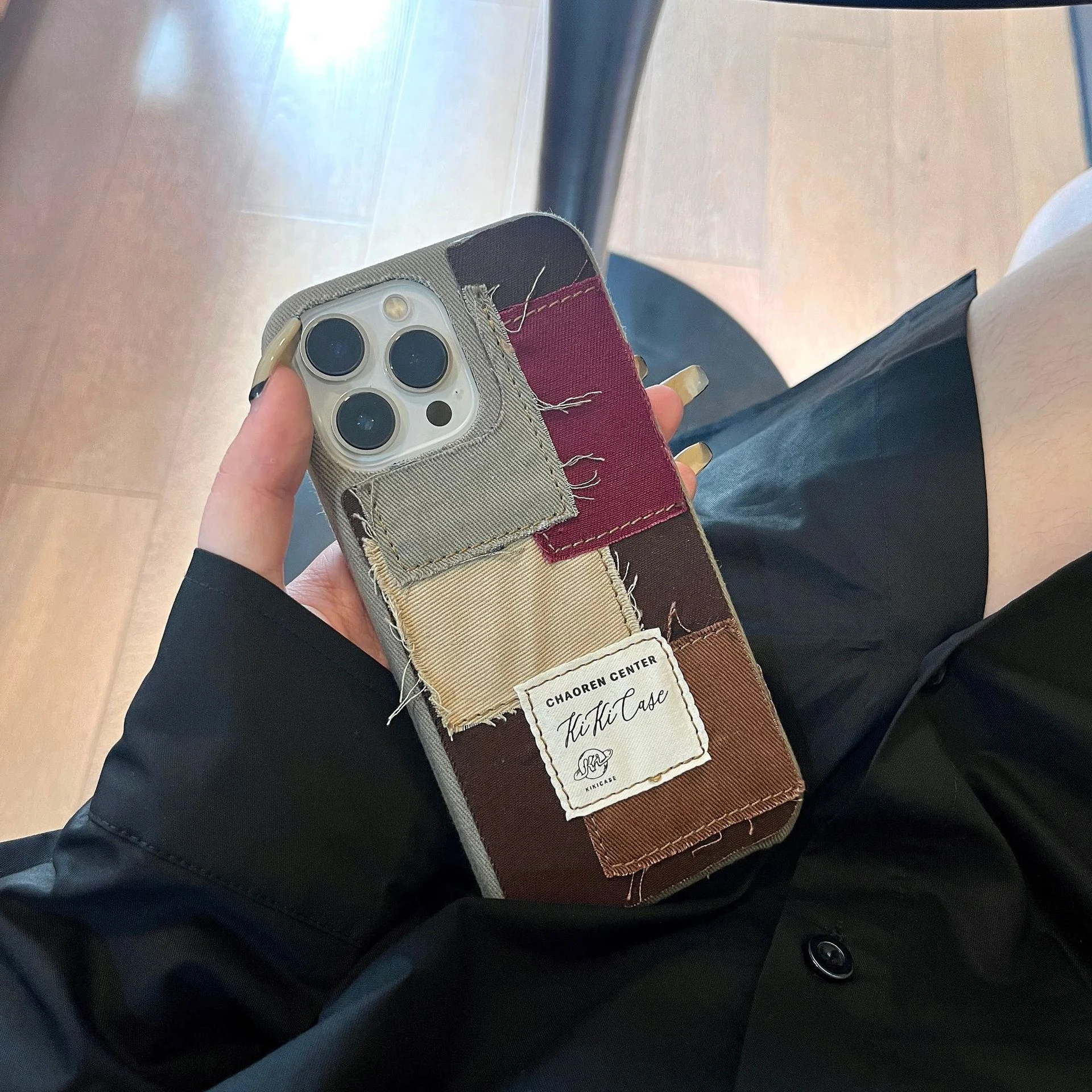 Title 12, Simple Denim Canvas Stitching Phone Case provid...
