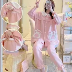 Maternity Pajamas Winter Air Cotton Zipper Confinement Clothing — photo 23