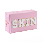 Towel Embroidery Letter Sticker Makeup Outdoor Travel Toiletry Bag – Organize your cosmetics and toiletries on the go, p — photo 5