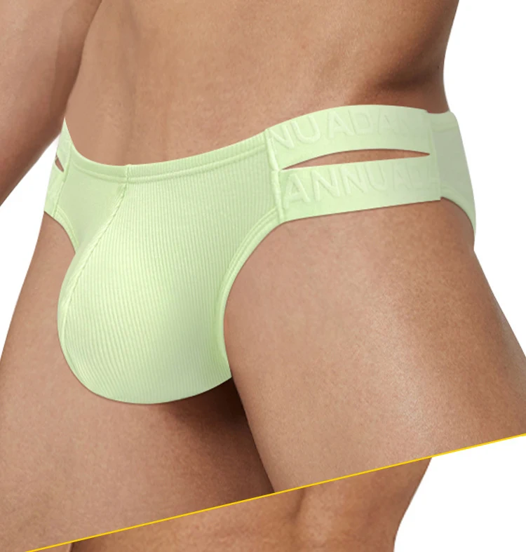 Dopamine Color Matching Thread Cotton Double Belt Hollow Low Waist Hip Lifting Underwear. Comfortable, stylish, and conf — photo 4