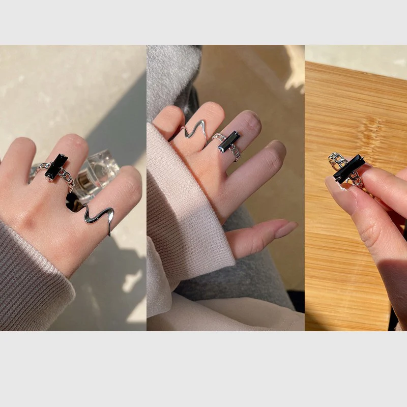 Anel Retangular Feminino Preto de Zircônia Jóia feminina elegante, ideal para ocasiões especiais ou uso diário, design sofisticado e atemporal. — foto 7