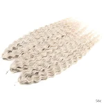 Extensões de cabelo com cachos crochet ondulados efeito água de fibra química, fáceis de instalar e com visual natural. — foto 16