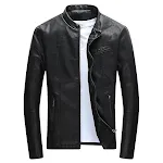 Jaqueta de couro masculina com casaco de lã, combinação perfeita de estilo e aquecimento para o inverno, conforto garantido. — foto 5