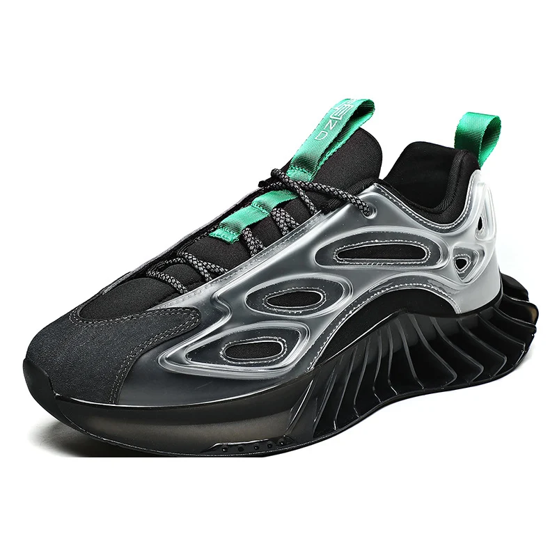 New Men's Flying Knit Casual Sports Shoes with Blade Design, Breathable and Lightweight for Running, Gym, and Everyday W — photo 5